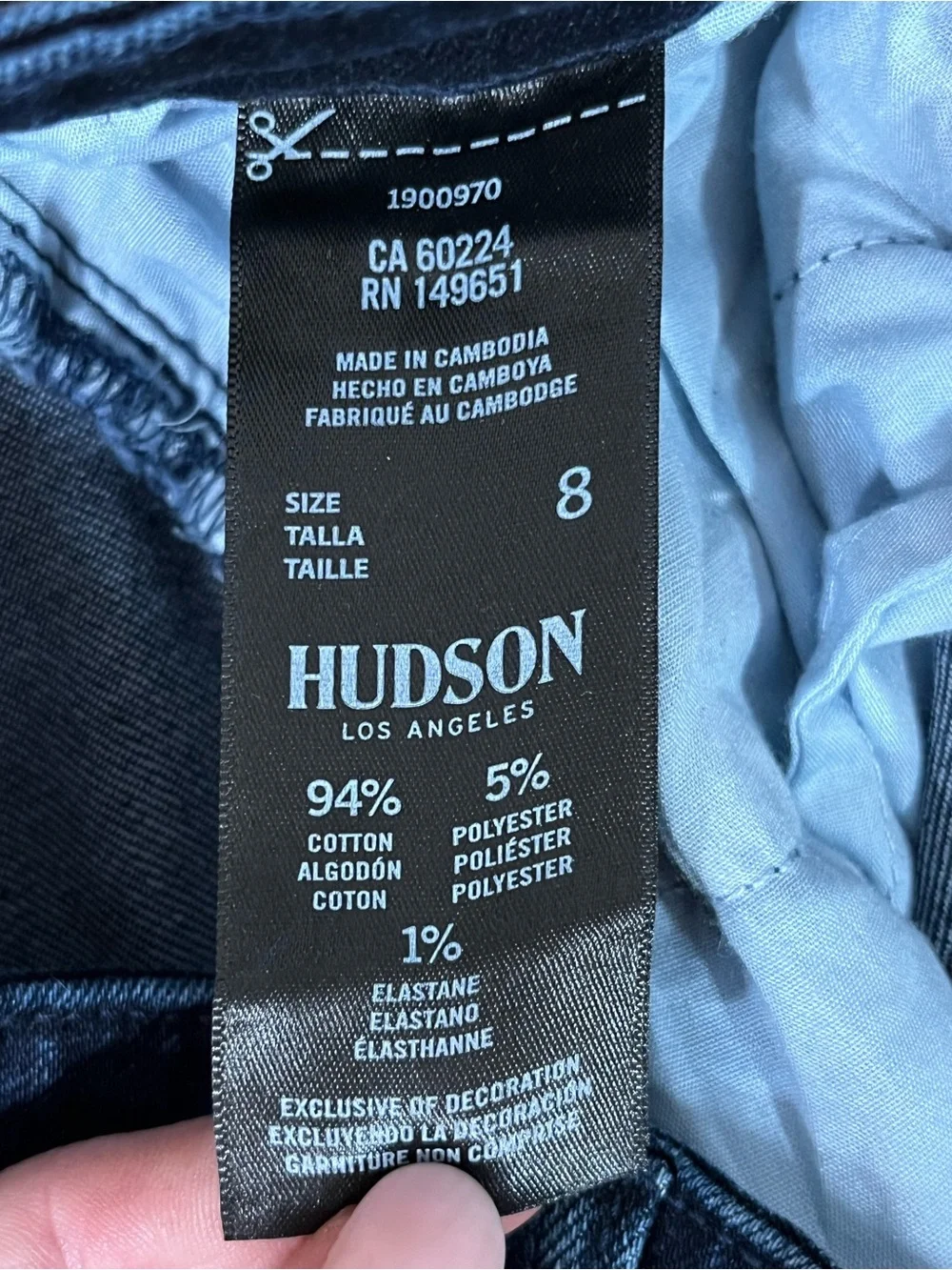 Hudson Straight Leg Jeans NWT Dark Wash Size 29‎ Blue High Rise Casual Classic